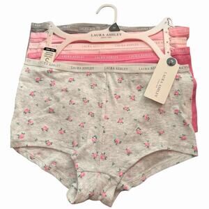Laura Ashley Womens 5-Pack Super Soft Briefs Boyshorts Panties Sz Medium